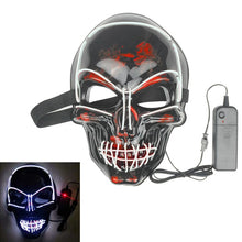 Load image into Gallery viewer, Halloween Neon LED Mask Party Costume Purge Masks Election Cosplay Costume Led DJ Party Light Up Mascara Glow In Dark 42 Colors