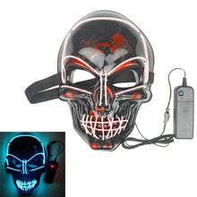 Load image into Gallery viewer, Halloween Neon LED Mask Party Costume Purge Masks Election Cosplay Costume Led DJ Party Light Up Mascara Glow In Dark 42 Colors