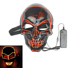 Load image into Gallery viewer, Halloween Neon LED Mask Party Costume Purge Masks Election Cosplay Costume Led DJ Party Light Up Mascara Glow In Dark 42 Colors