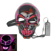 Load image into Gallery viewer, Halloween Neon LED Mask Party Costume Purge Masks Election Cosplay Costume Led DJ Party Light Up Mascara Glow In Dark 42 Colors