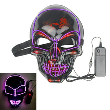 Load image into Gallery viewer, Halloween Neon LED Mask Party Costume Purge Masks Election Cosplay Costume Led DJ Party Light Up Mascara Glow In Dark 42 Colors