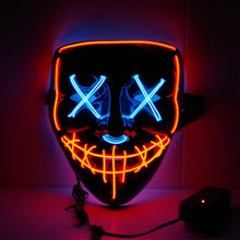 Load image into Gallery viewer, Halloween Neon LED Mask Party Costume Purge Masks Election Cosplay Costume Led DJ Party Light Up Mascara Glow In Dark 42 Colors