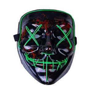 Halloween Neon LED Mask Party Costume Purge Masks Election Cosplay Costume Led DJ Party Light Up Mascara Glow In Dark 42 Colors