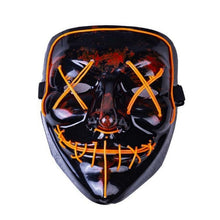 Load image into Gallery viewer, Halloween Neon LED Mask Party Costume Purge Masks Election Cosplay Costume Led DJ Party Light Up Mascara Glow In Dark 42 Colors