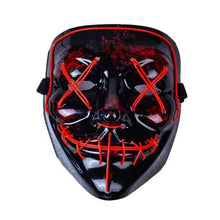 Load image into Gallery viewer, Halloween Neon LED Mask Party Costume Purge Masks Election Cosplay Costume Led DJ Party Light Up Mascara Glow In Dark 42 Colors